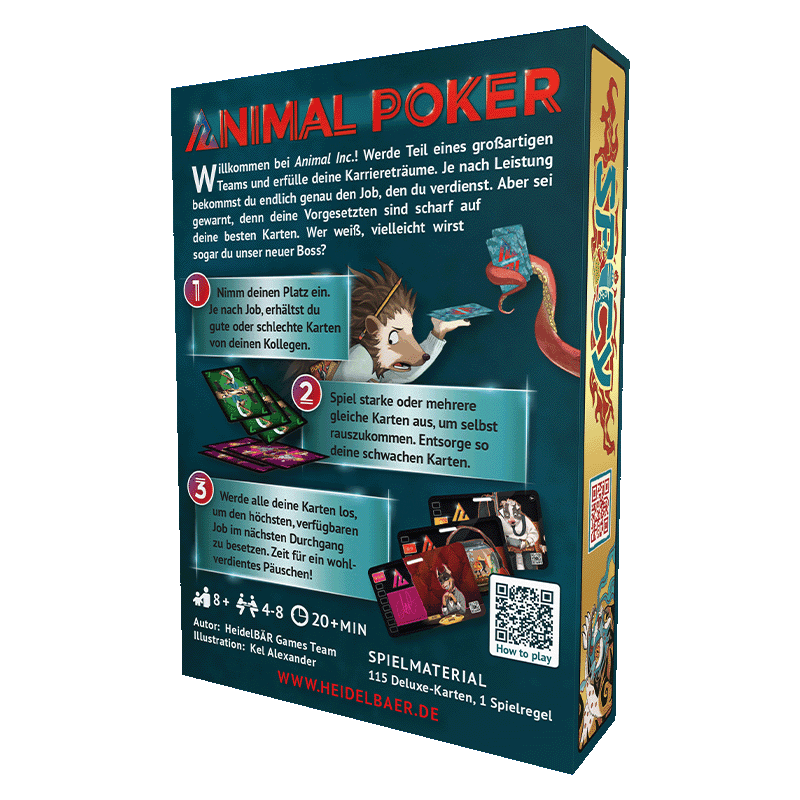 Animal Poker Boxenrückseite